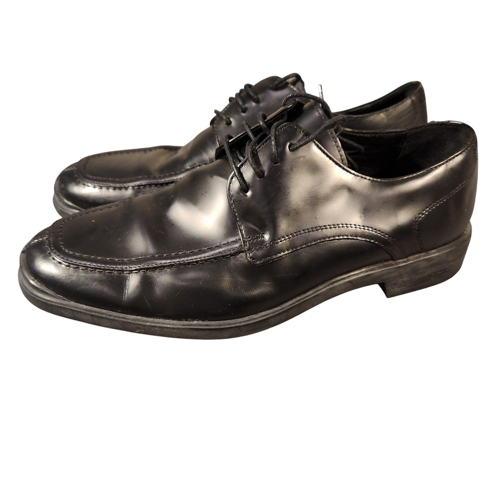 Cole Haan Shoes Mens Size 9.5 Black Leather Derby Apron Dress C10596